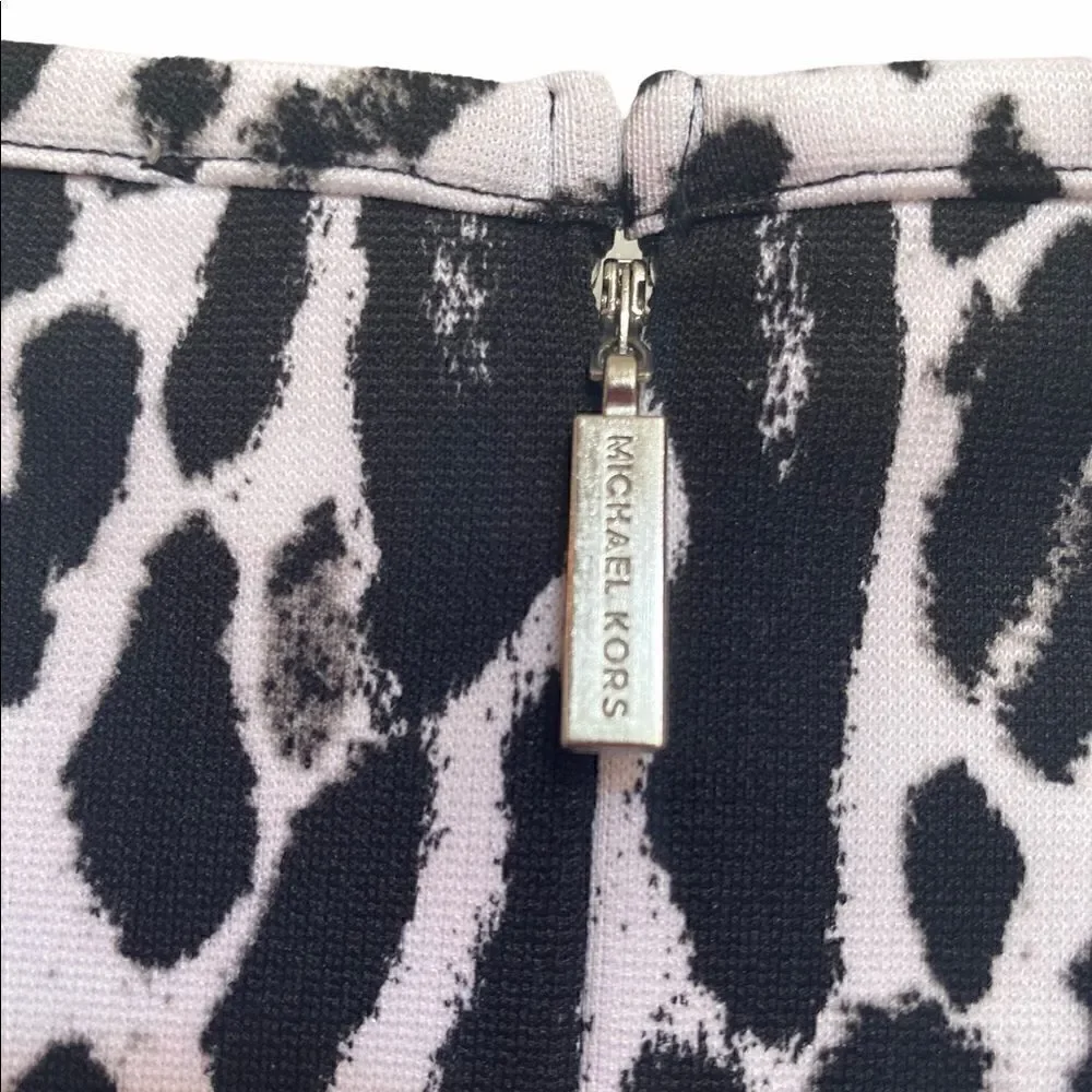 MICHAEL KORS Snow Leopard Print Flounce Dress XS - Picture 4 of 6